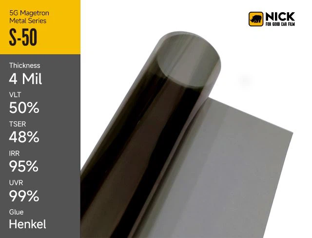 Metalize Film Tint ak fim fenèt metalik pou machin amelyore konfò