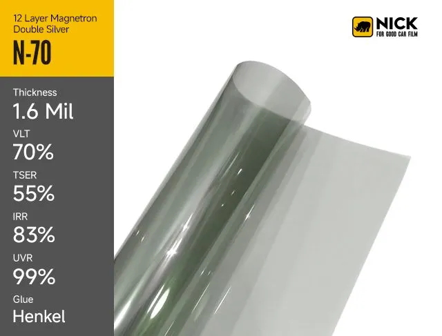 Mirror Silver Window Film Tint pou machin amelyore konfidansyalite ak pwoteksyon UV